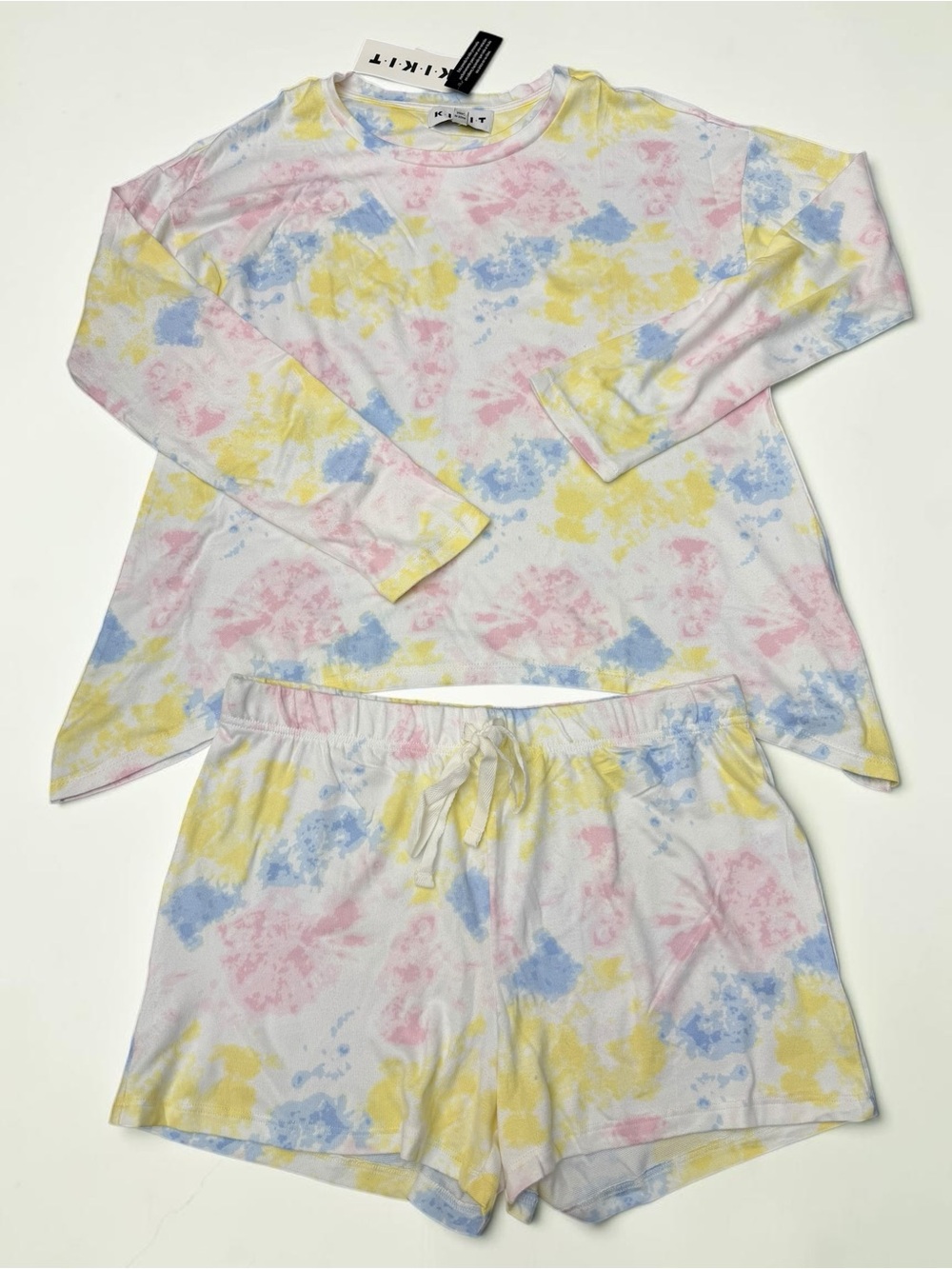 Women’s Pastel Tie-Dye Pajama Set Size X-Large NWT KIKIT